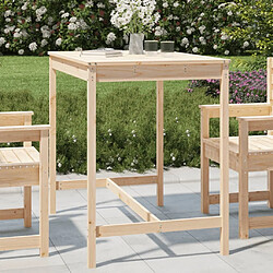 Maison Chic Table de jardin | Table d'extérieur 121x82,5x110 cm bois massif de pin -GKD84985