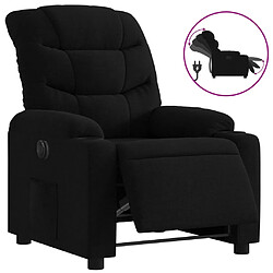 vidaXL Fauteuil inclinable électrique Noir Tissu