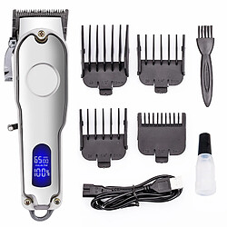 INF Tondeuse à cheveux avec accessoires - Silencieuse et rechargeable Silver