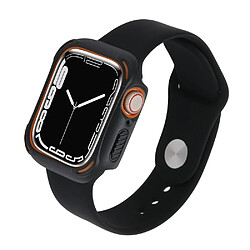 Coque en TPU double couleur, noir/orange pour votre Apple Watch Series 7 45mm