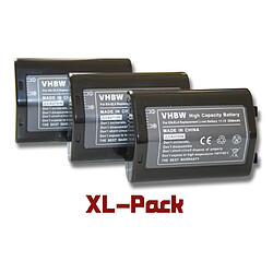 vhbw set de 3 batteries 2000mAh (11.1V) pour appareil-photo Nikon D2H, D2Hs, D2X, D2Xs, F6, D3, D3X comme EN-EL4, EN-EL4a.