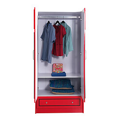 Avis VIPACK Armoire 2 portes London Car Beds - Rouge