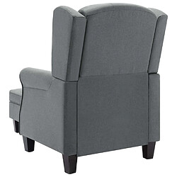 Acheter vidaXL Fauteuil avec repose-pied Gris clair Tissu