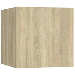 Avis Maison Chic Ensemble de meubles TV 8 pcs | Banc TV Moderne pour salon | Meuble de Rangement - Chêne sonoma Bois d'ingénierie -MN46532