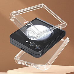 Acheter Avizar Coque pour Samsung Galaxy Z Flip 5 Rigide Coins Renforcés Antichoc Transparent