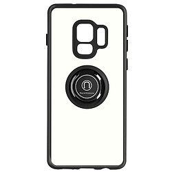 Avizar Coque pour Samsung Galaxy S9 Bi-matière Bague Métallique Support Vidéo noir