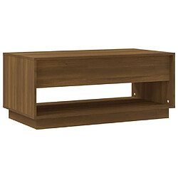 Acheter vidaXL Table basse Chêne marron 102,5x55x44 cm Bois d'ingénierie