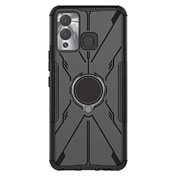 Coque en TPU 2-en-1, anti-chutte avec béquille pour votre Infinix Hot 12 Play 4G - noir