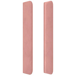 Acheter Maison Chic Tête de lit scandinave avec oreilles,meuble de chambre Rose 163x16x118/128 cm Velours -MN21945