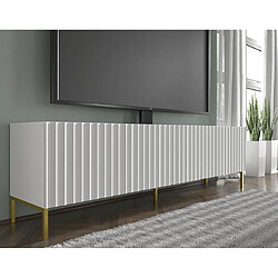 Avis Bestmobilier Lara - meuble tv - pieds dorés - 200 cm