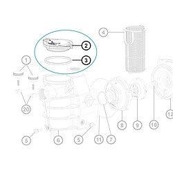 Couvercle et joint de préfiltre pour pompe Max Flo - Hayward