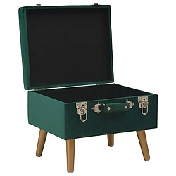 Helloshop26 Tabouret banquette de rangement 40 cm vert velours 02_0010968 pas cher