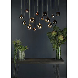 Luminaire Center Suspension Aurelia chrome noir poli et multicouleur pas cher