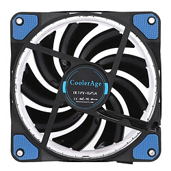 Avis Wewoo Ventilateur de refroidissement Couleur LED 12cm 4pin Composants du châssis Ordinateur hôte silencieux (Lumière bleue) (Bleu)