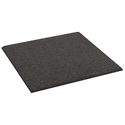 Avis vidaXL Panneaux muraux 12 pcs Gris foncé 30x30 cm Tissu 1,08 m²