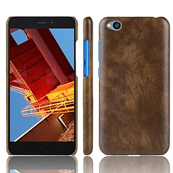 Wewoo Xiaomi Redmi Go Coque Rigide Litchi - Marron