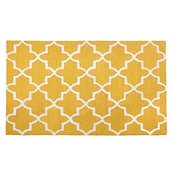 Acheter Beliani Tapis jaune en laine et coton 160 x 230 cm SILVAN