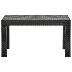 Maison Chic Table de jardin | Table d'extérieur Anthracite 58x58x41 cm PP Rotin -GKD53886