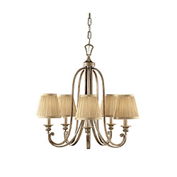 Elstead Lighting Chandelier extérieur Abbey Acier doux Sable d'argent