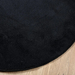 Avis vidaXL Tapis OVIEDO à poils courts noir Ø 120 cm