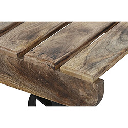 Acheter Pegane Table basse, table de salon en bois coloris naturel et métal noir -longueur 130 x profondeur 80 x Hauteur 32 cm