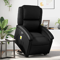 vidaXL Fauteuil inclinable de massage Noir Similicuir