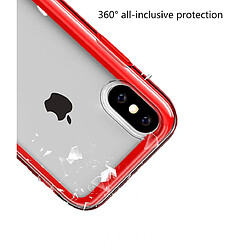 Avis Universal Le cas de téléphone mobile Red-Transparent Red convient à l'iPhone XR, iPhone X / X, iPhone XS Max, coussin de protection de téléphone mobile anti-dépôt Air Cushion