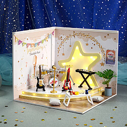 Avis Dollhouse avec Dollhouse Meubles et Instrument de Musique Maison de Poupée pour les Filles 1:12 Échelle pour Enfants Jeux de simulation Maison de