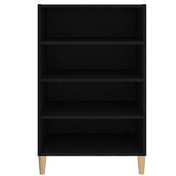 Avis vidaXL Buffet noir 57x35x90 cm bois d'ingénierie