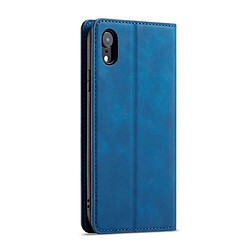 Avis Wewoo Housse Coque Pour iPhone XR Forwenw Dream Series Oil Edge Fort Magnetism Étui à rabat horizontal en cuir avec support et fentes cartes et portefeuille et cadre photo bleu