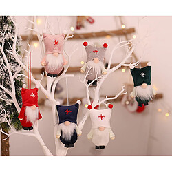 C302 6pcs christmas sans visage vieil homme pendentif arbre de Noël décoration poupée créative poupée poupée poupée fenêtre habiller