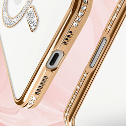 Acheter Avizar Coque Diamant pour iiPhone 16 Pro Max MagSafe Contour Strass Dorée