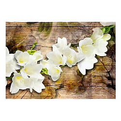 Artgeist Papier peint - Freesia on Wood [147x105]