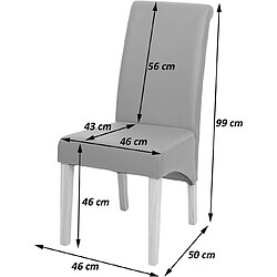 Decoshop26 Lot de 2 chaises de salle à manger en synthétique mat rouge pieds en bois clairs CDS04479