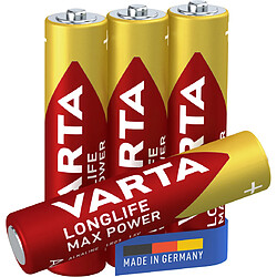 Lot de 4 piles type lr03 1.5 volts - 4703/404 - VARTA