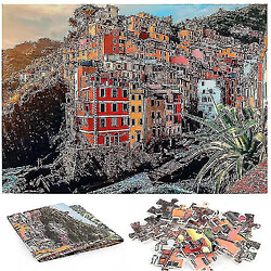 Avis Universal 1000pcs Cinque Terre Jigsaw Diy Puzzle Toys Assemblage de décoration d'image