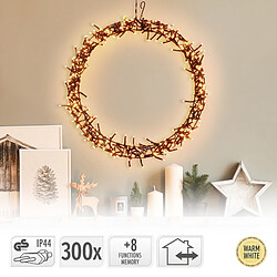 Ecd Germany Couronne de lumière 300 LEDs couronne lumineuse porte/fenêtre décoration de Noël