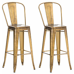 Acheter Non Lot de 2 tabourets de bar Aiden