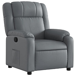 vidaXL Fauteuil inclinable Gris Similicuir