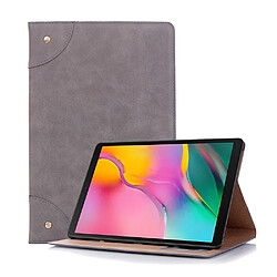 Wewoo Housse Coque Etui à rabat horizontal en cuir de style livre rétro pour Galaxy Tab S5e 10.5 T720 / T725avec supportlogements cartes et portefeuille Gris