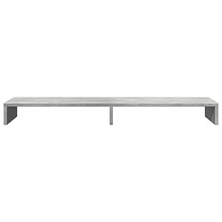 Avis vidaXL Support de moniteur gris béton 100x27x10 cm bois d'ingénierie