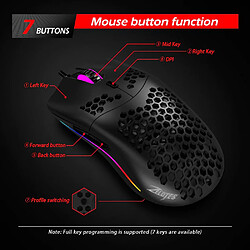 Acheter Universal Souris câblée USB Souris gaming RGB 16 000 ppp Souris gaming pour PC Portable | Mouse(Le noir)