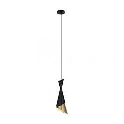 Luminaire Center Suspension design Malia Acier Noir 1 ampoule 108cm