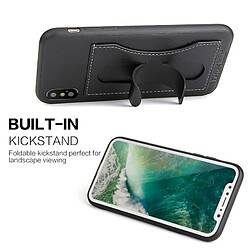 Avis Wewoo Coque noir pour iPhone X pleine couverture housse de protection en cuir avec titulaire et fente Fierre Shann carte