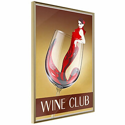 Paris Prix Affiche Murale Encadrée Woman is Like a Wine 20 x 30 cm Or