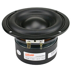 Universal Haut-parleur noir 4 pouces subwoofer unité de caisson de son 4 ohms 40W polymère caoutchouc longue durée ordinateur haut-parleur multimédia mise à niveau 1PC |(Le noir)