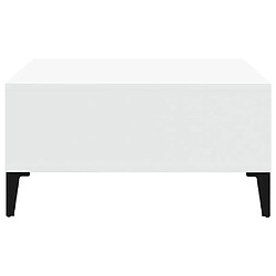 Avis vidaXL Table basse blanc 60x60x30 cm bois d'ingénierie