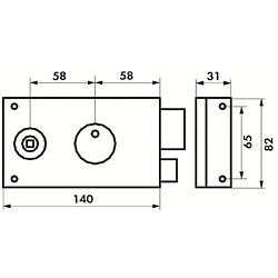 THIRARD SERRURE APPLIQ HORIZ PDT 1/2T 140X80