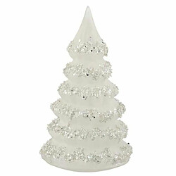 Paris Prix Sapin de Noël Déco Lignes Paillettes 21cm Blanc