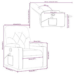 vidaXL Fauteuil inclinable de massage Crème Similicuir pas cher